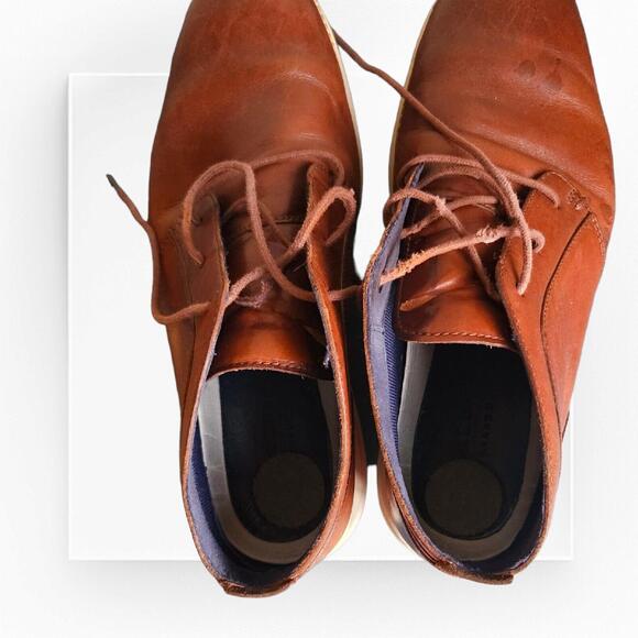 Cole Haan Leather Ankle Chukka Boots Mens Size 8D Woodbury/Ivory Lace Up C28213 - Picture 5 of 9